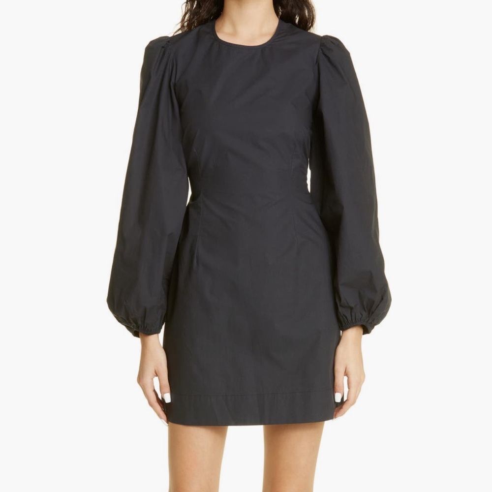 Ganni Black Long Sleeve Dress